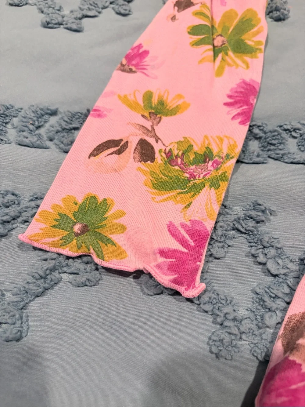 Mignon Pink Floral Tiered Long-Sleeve Dress